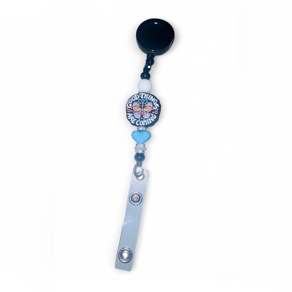 Brand New “Good Things are Coming” Women’s Retractable Badge Reel
